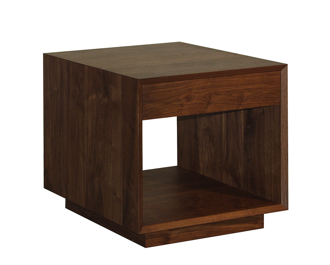 Modern End Table in Standard Eastern Walnut