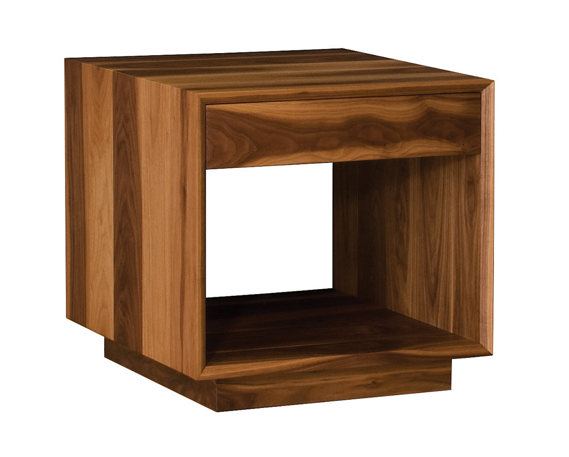 Modern End Table in Sappy Eastern Walnut