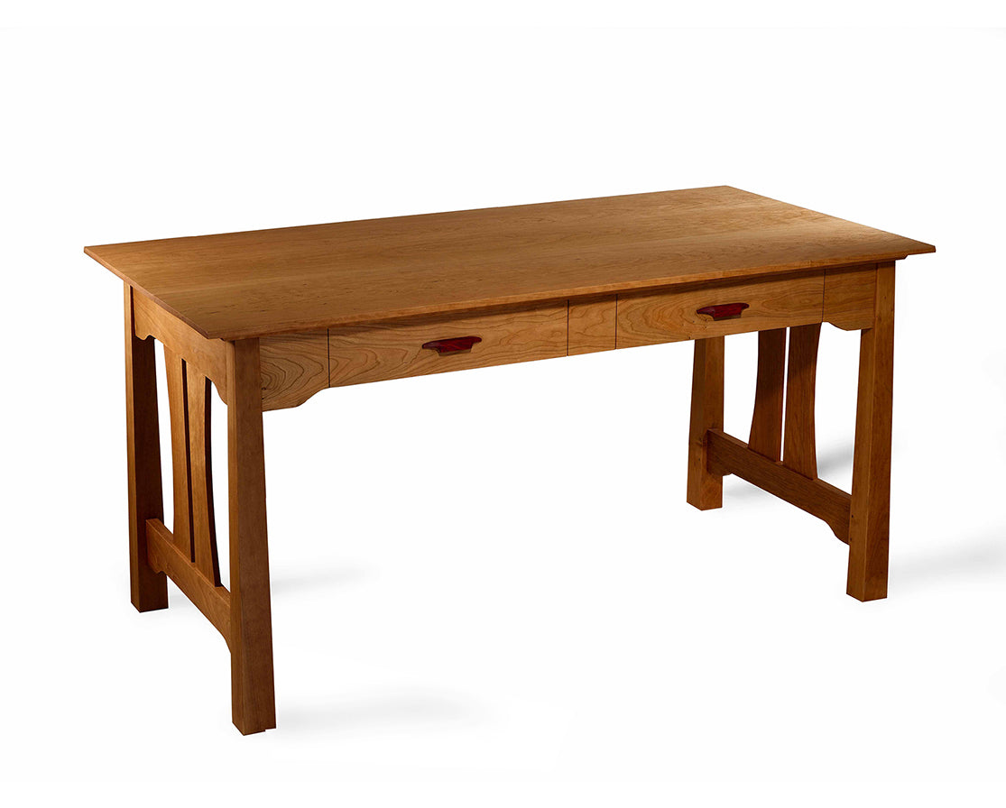 Pacific Writing Desk in Cherry with Rosewood Yoshinaga Pulls