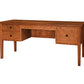 Ironside Desk in Cherry with 1 1/4" Dunning Knobs & File Drawer on Right 