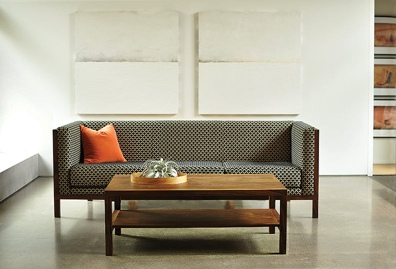 Celilo Sofa in Eastern Walnut with Celilo Coffee Table