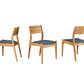 Whitman Chair with upholstered seat in White Oak