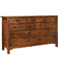 Pacific 9 Drawer Dresser in Western Walnut with Walnut Yoshinaga Pulls