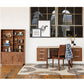 Modern Avocat Bookcase in Eastern Walnut, Cantilever Desk and Studio Chair