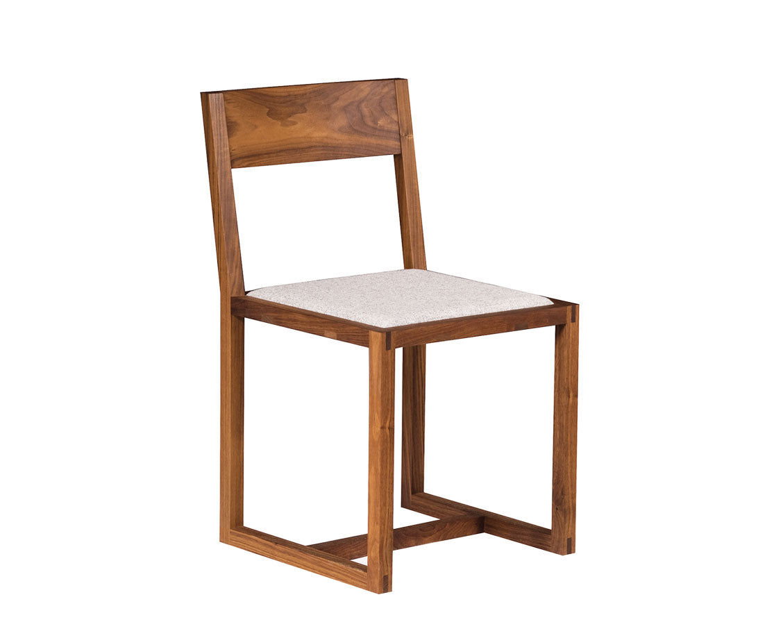 Eastern Walnut Celilo Dining Chairs in EcoWool Sterling