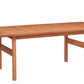 A Cherry wooden dining table with a rectangular top, visible wood grain, and four legs with stretcher supports, shown on a plain white background.