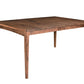 Wooden dining table on a white background