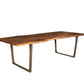 Argon Metal Base Live-Edge Table in Iron Finish