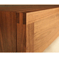 Bridle Joint detail of Celilo Media Console in Eastern Walnut