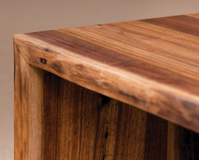 Detail of Live-edge table