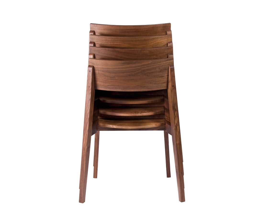 Klamath Stacking Chairs in Eastern Walnut