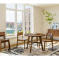 Klamath Dining Table in Eastern Walnut with Klamath chairs and sideboard.