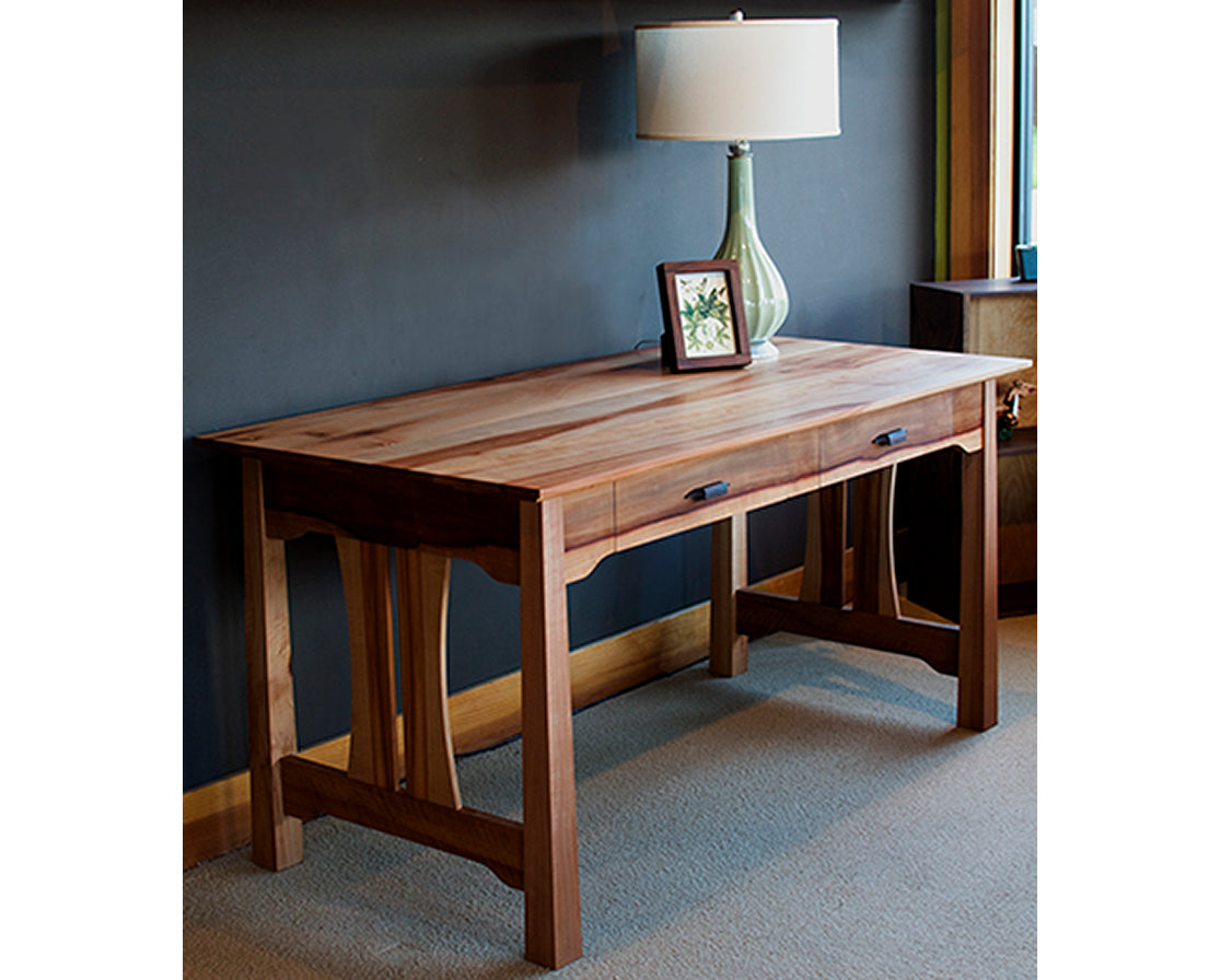 Pacific Writing Desk in Madrone with Rosewood Yoshinaga Pulls