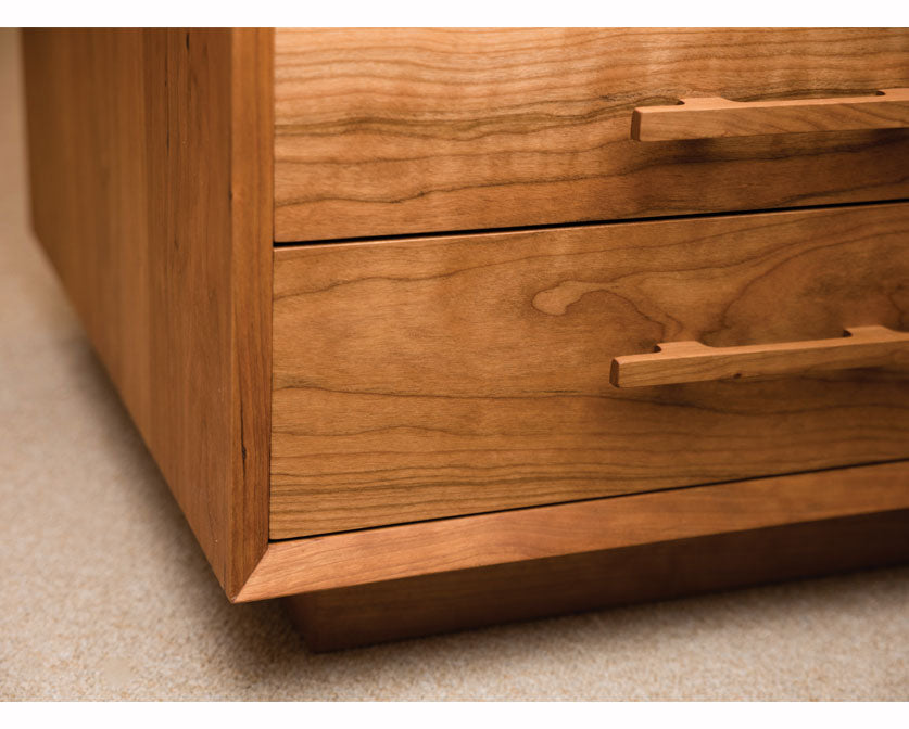 Cherry Modern Nightstand base detail