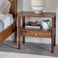 Maud nightstand in Eastern Walnut with brass knob