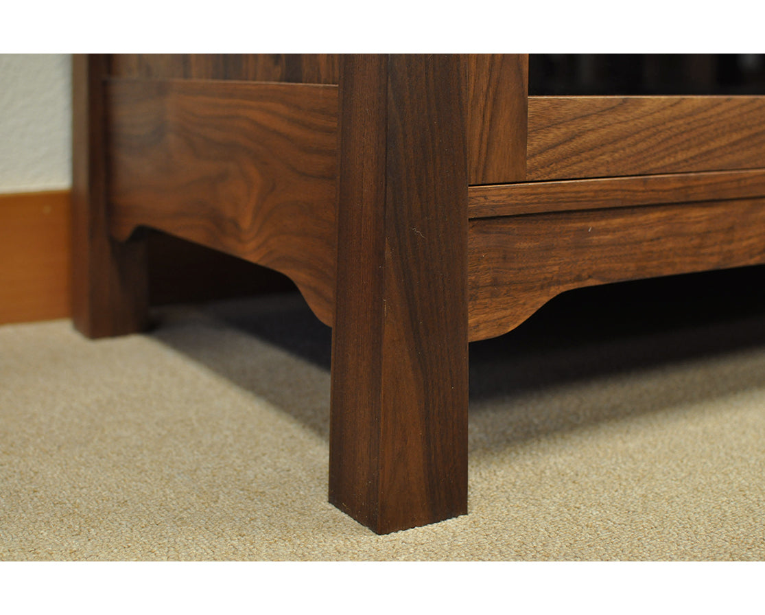 Pacific Entertainment Center Leg Detail in Western Walnut