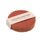 Brown leather coaster set. Made in Portland