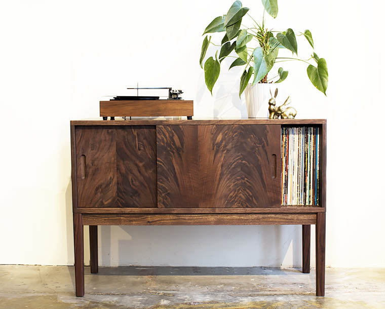 Maud Credenza for LP storage in Western Walnut