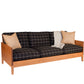 Clyde sofa in Cherry with special order fabric