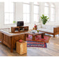 Settle Sofas in Eastern Walnut with Arcadia Coffee Table and Century End Tables
